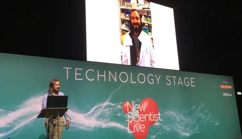 Dr Daniel Brayson speaking at New Scientist Live 2018