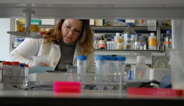 Woman working in lab