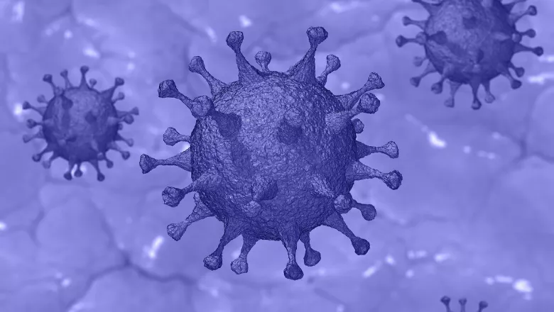 computer generated image of virus cell