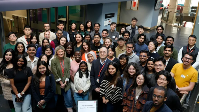 a group picture of attendees at the Harvard Health Systems Innovation Hackathon