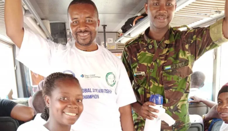 AMS champions on a bus Freetown_cropped