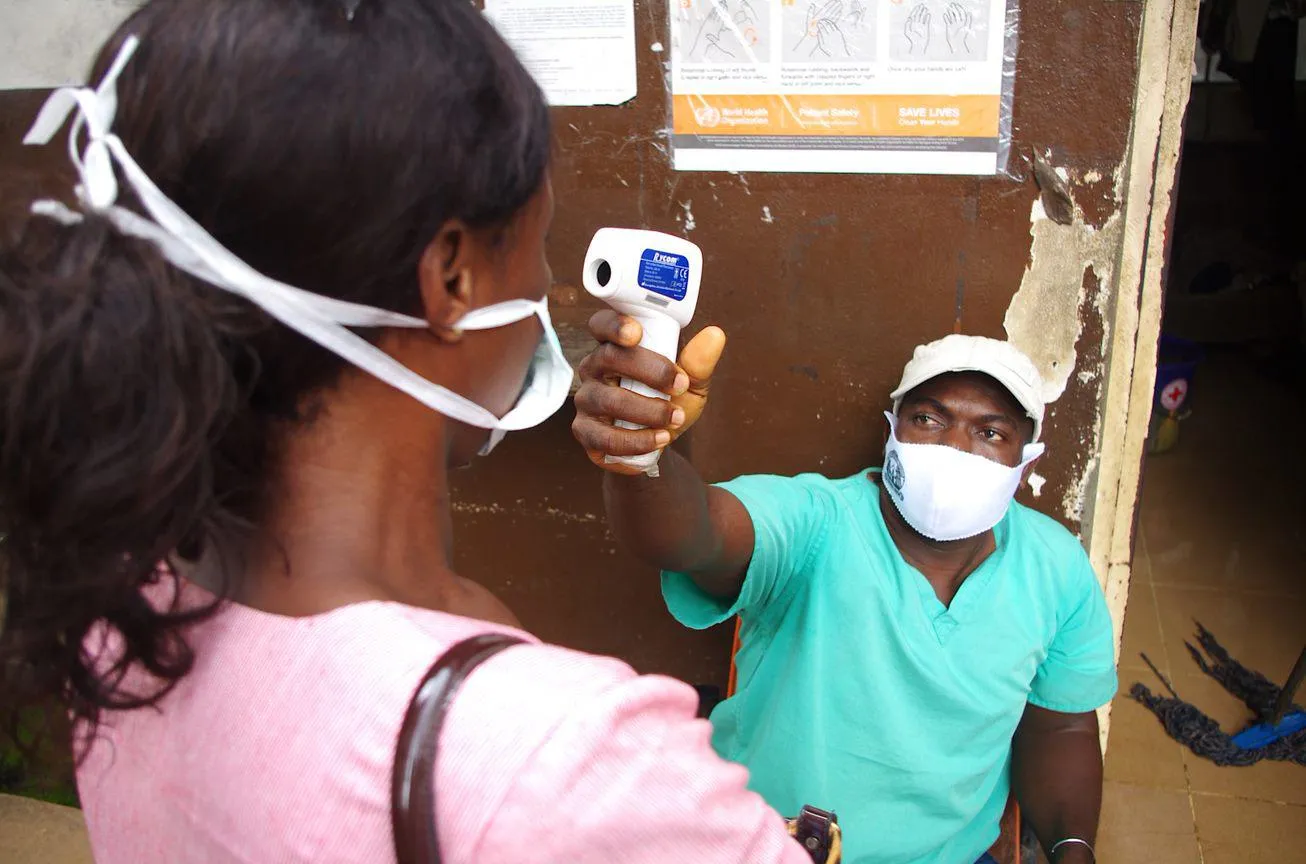 Temperature screening at Connaught Hospital