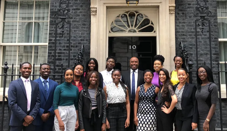 Medical students at 10 Downing Street