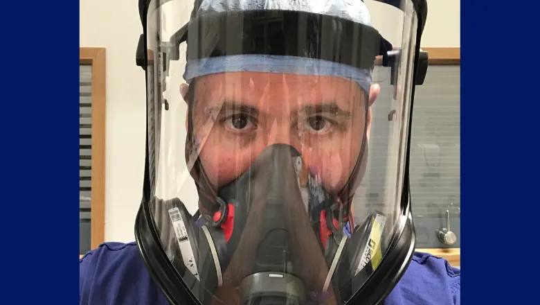 Dr Thomas Smith wearing PPE