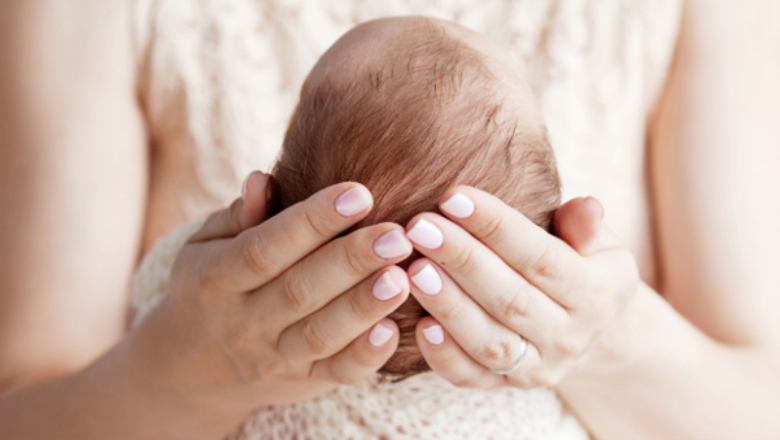 Mother holding baby