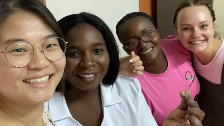 Global Health Masters Students Moira and Sang Hee Zambia research