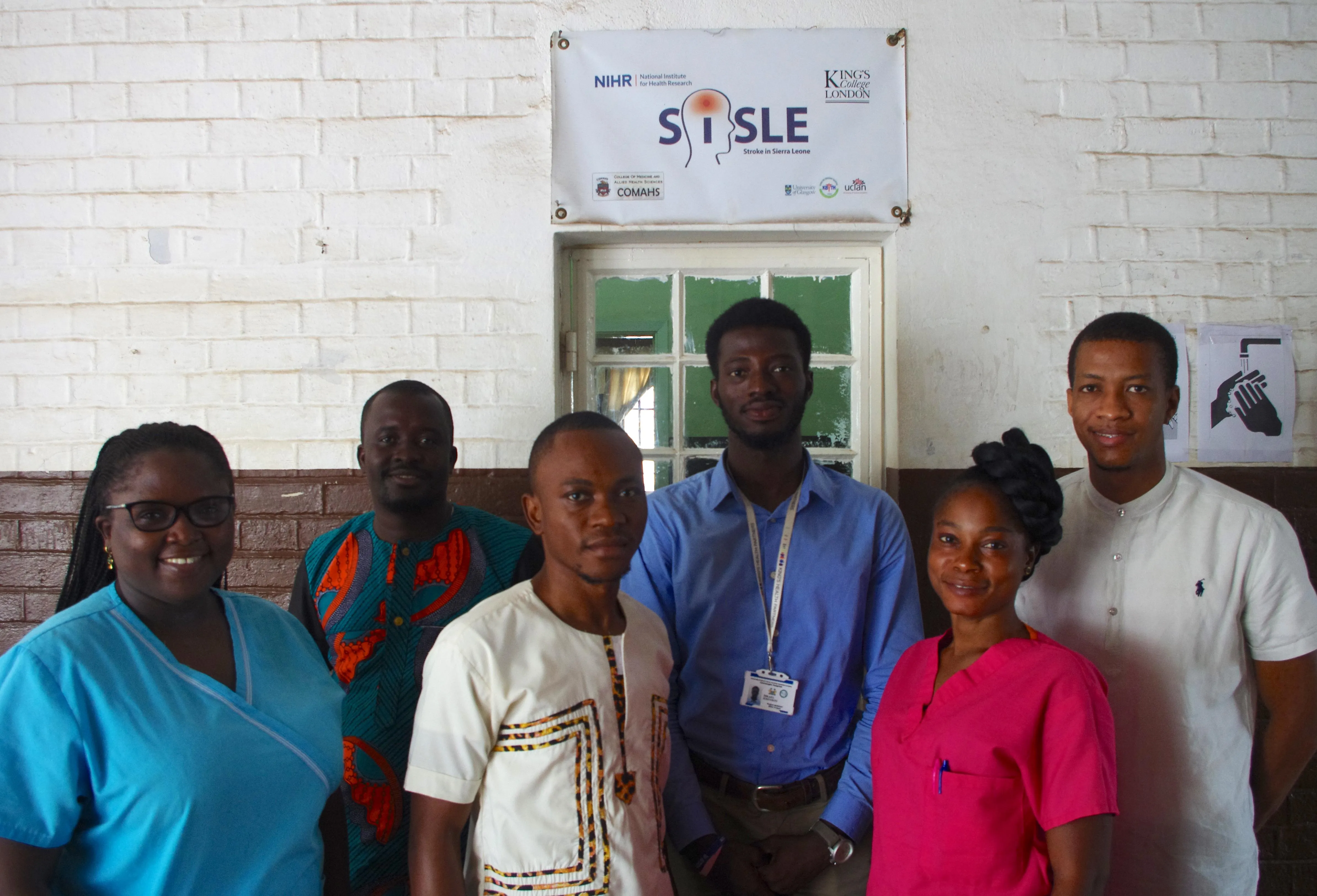 The SISLE research team in Connaught Hospital, Freetown