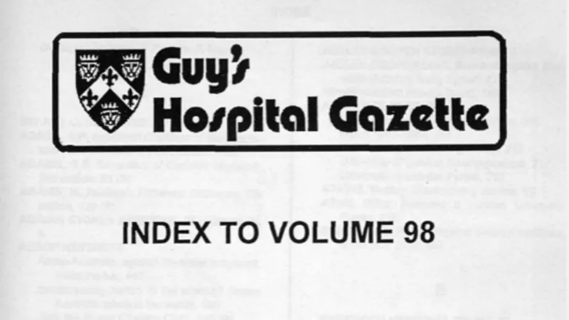 Guy's Hospital Gazette carousel final 1