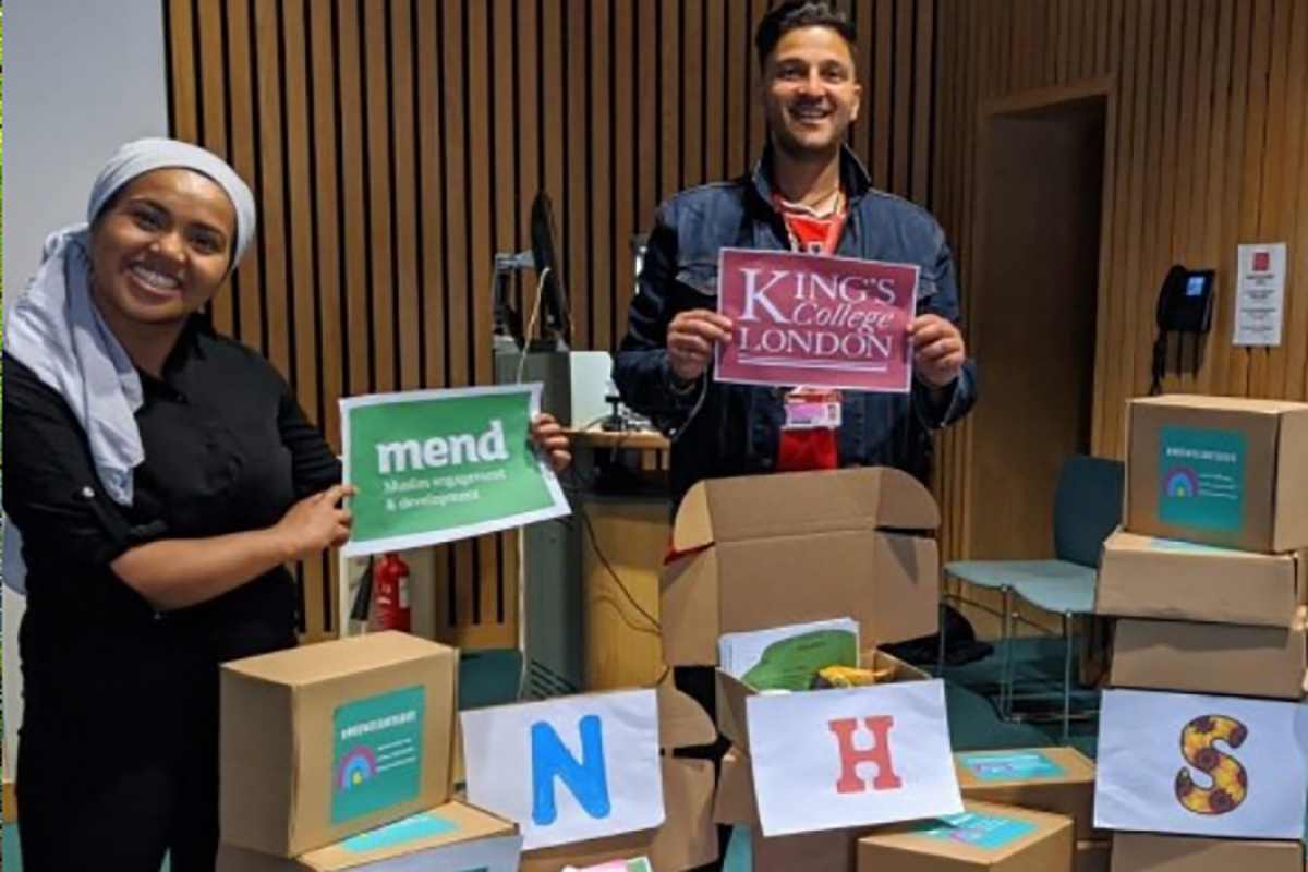 Alumni volunteers made and distributed wellbeing packages for health workers in London