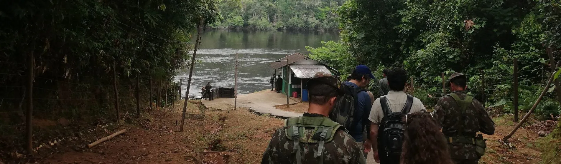 Military and research representatives in the Amazon