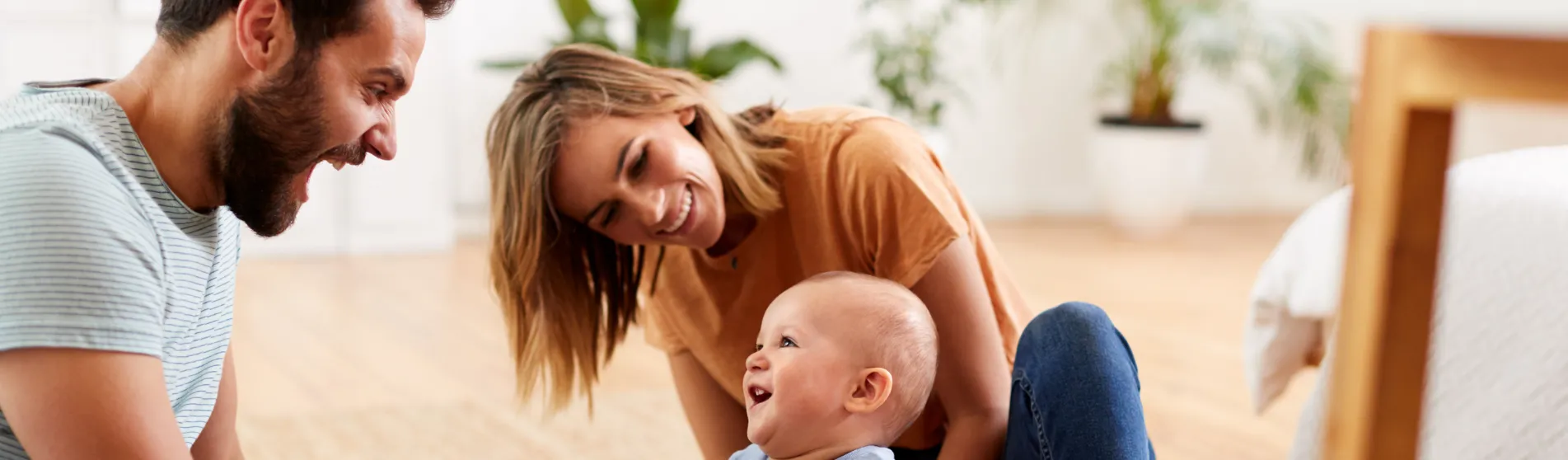 Parents with child.