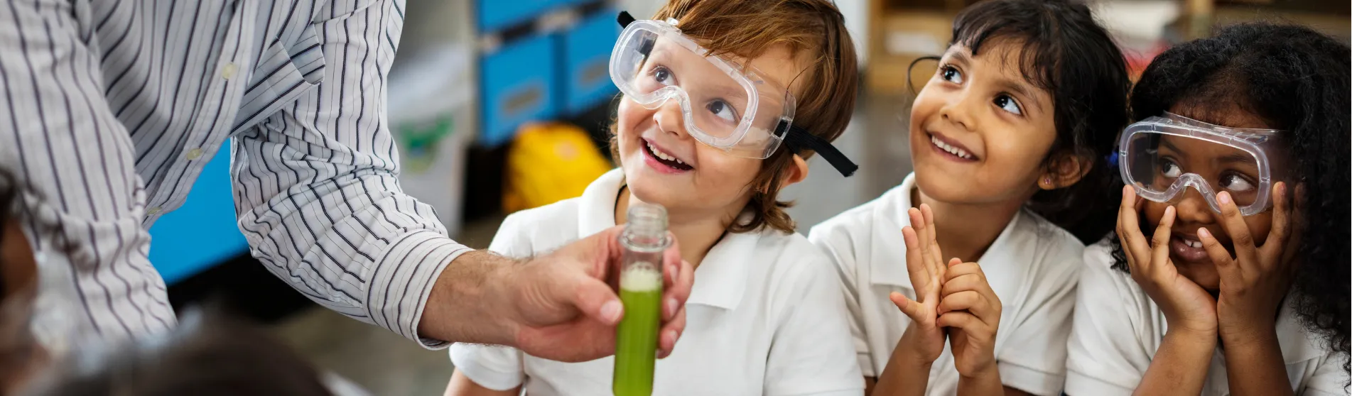 school kids science experiment carousel (shutterstock)