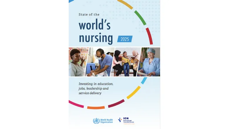 Cover image for the WHO's State of the World's Nursing 2025 report