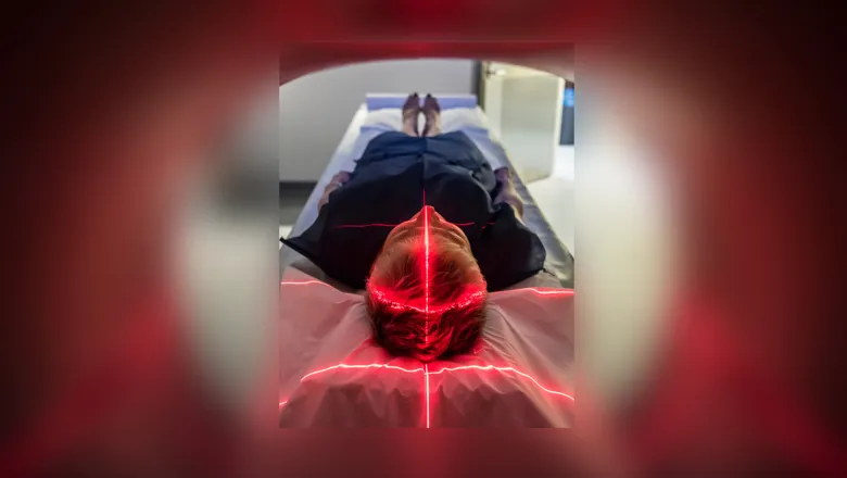 patient in an MRI scanner