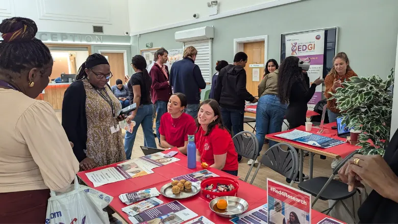 Be part of research, stallholders speaking with the public