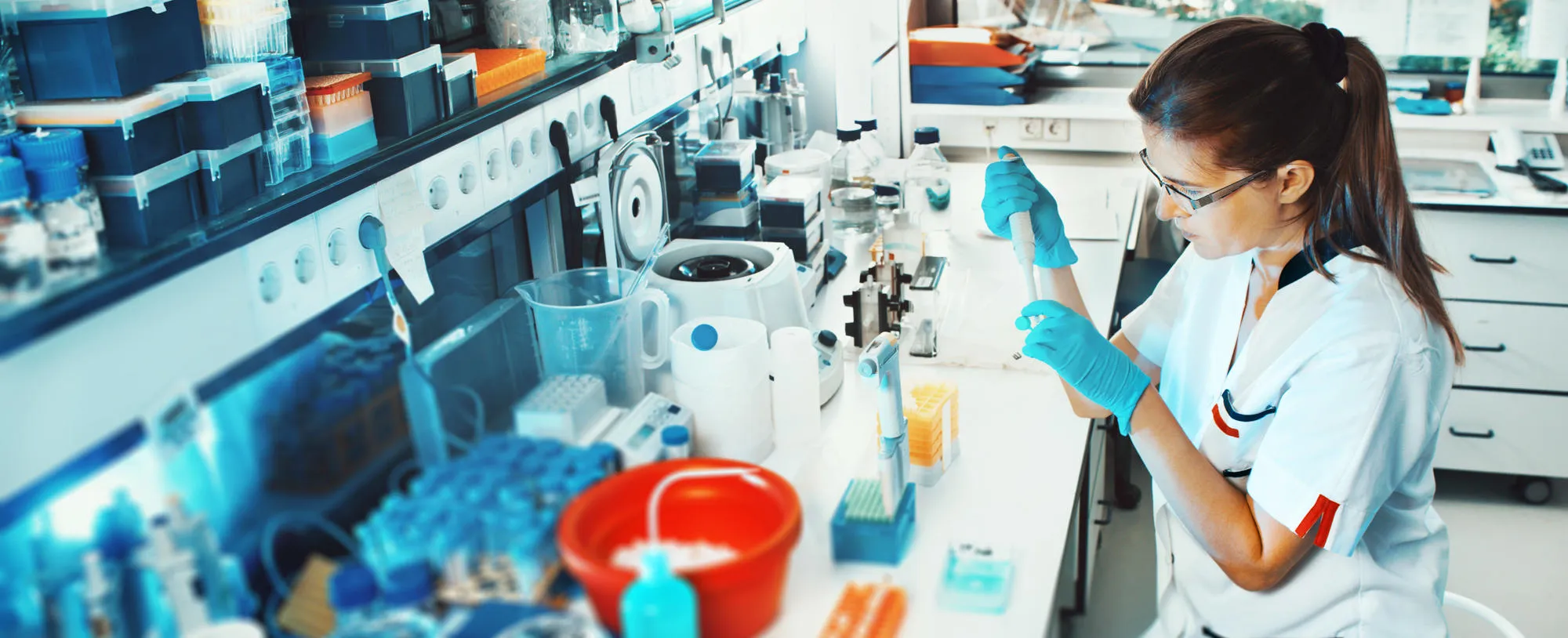 Scientist working in the lab