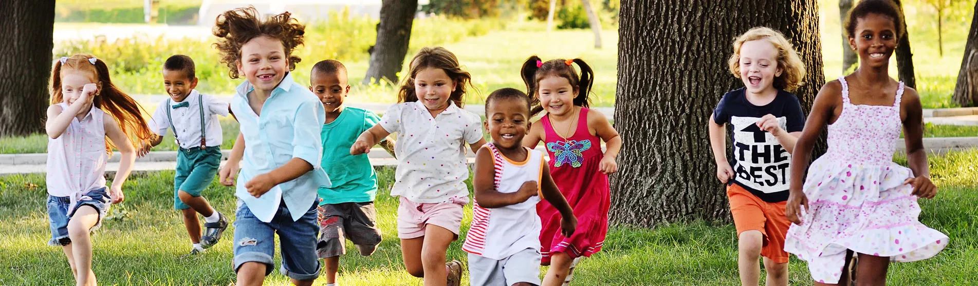 children running