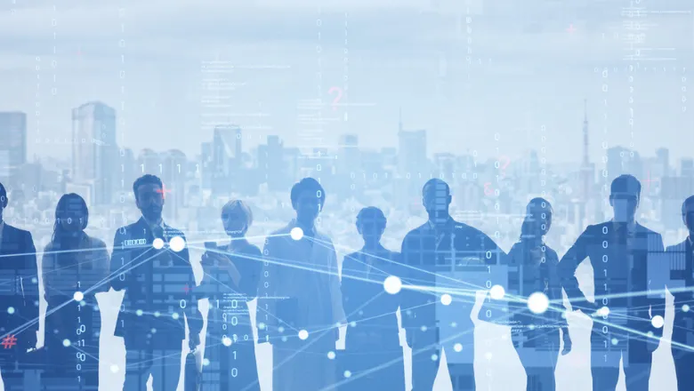 silhouettes of business people