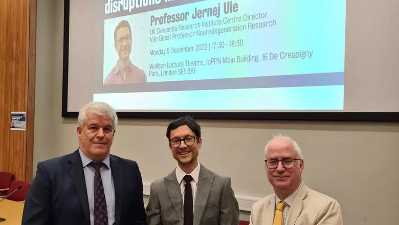Professor Chris Shaw, Professor Jernej Ule and Professor Sir Simon Wessely