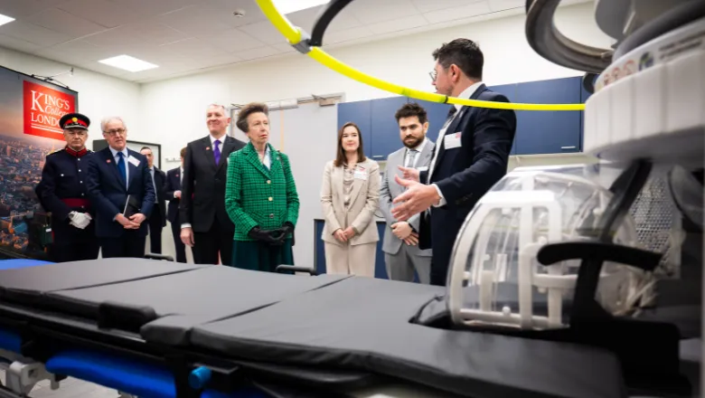 Her Royal Highness met with researchers, including Professor Steve Williams, to learn  about the portable scanner used by UNITY project