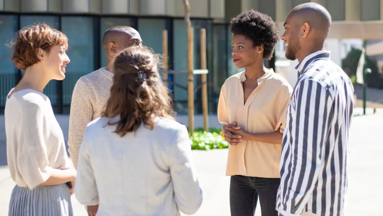 Diverse People Standing in a Circle