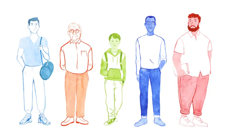 Animated image of multiple men