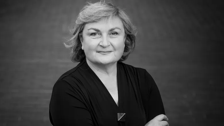 Black and white photo of Professor Kate Tchanturia