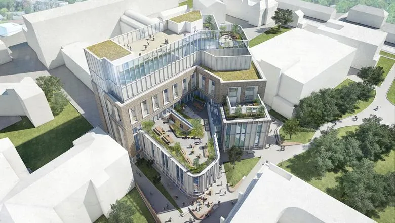 Aerial view of the proposed Pears Maudsley Centre for Children and Young People