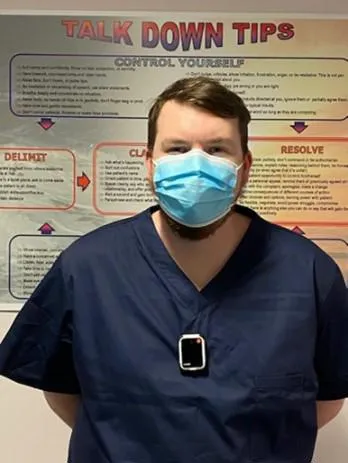 Nurse wearing camera