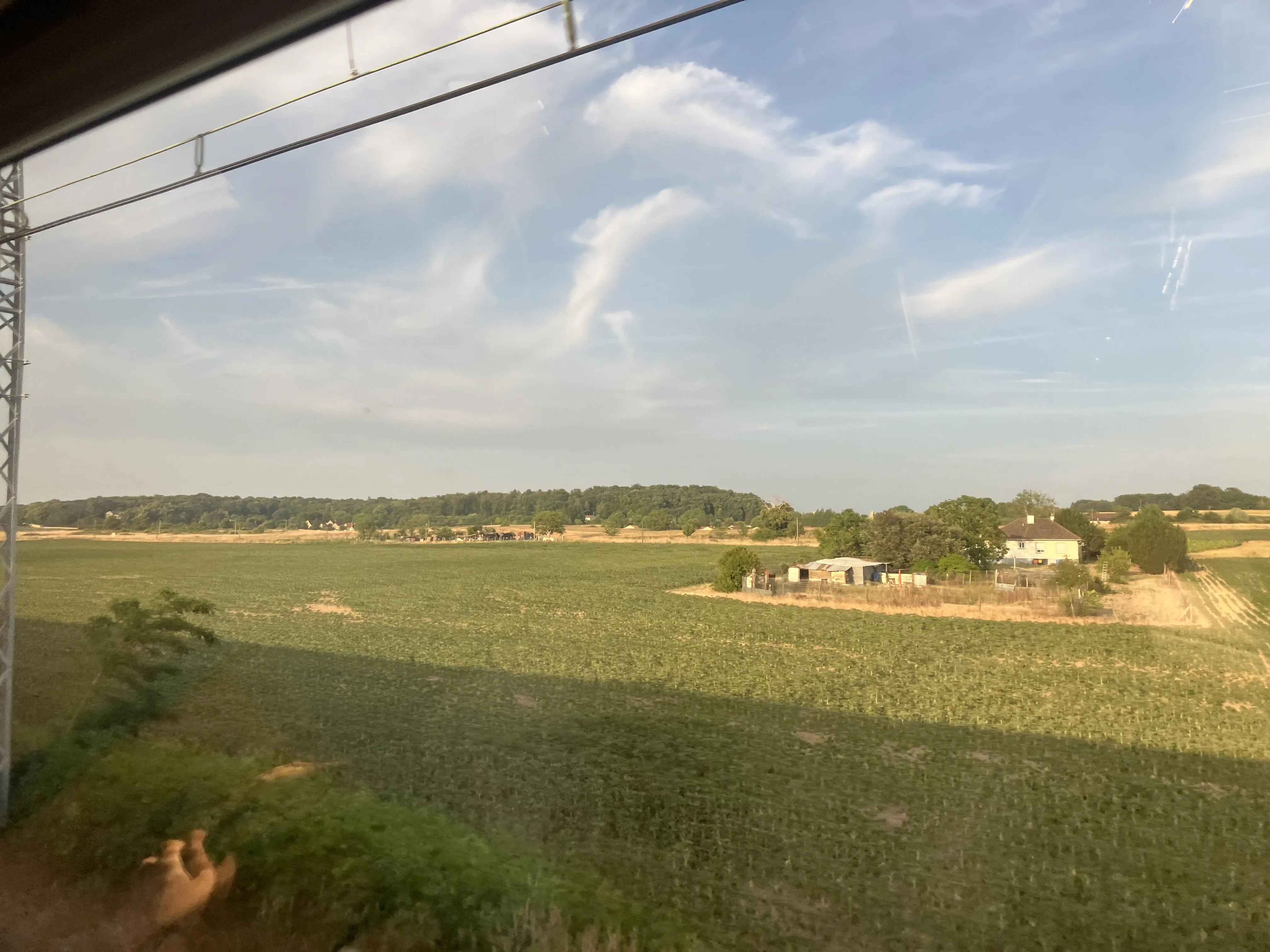 View of French Countryside From Train
