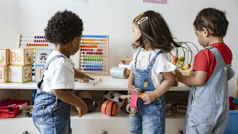 Children playing indoors