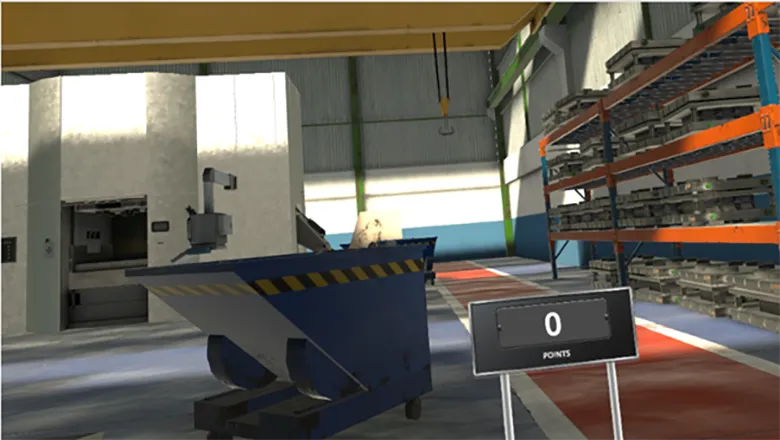 A factory Virtual reality environment
