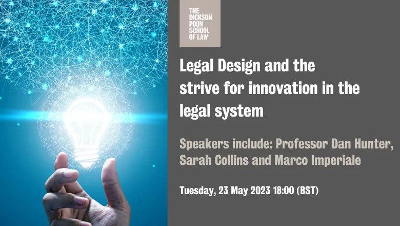 Legal Design and the strive for innovation in the legal system a CIGAD event taking place on the 23 May 2023 from 18:00 