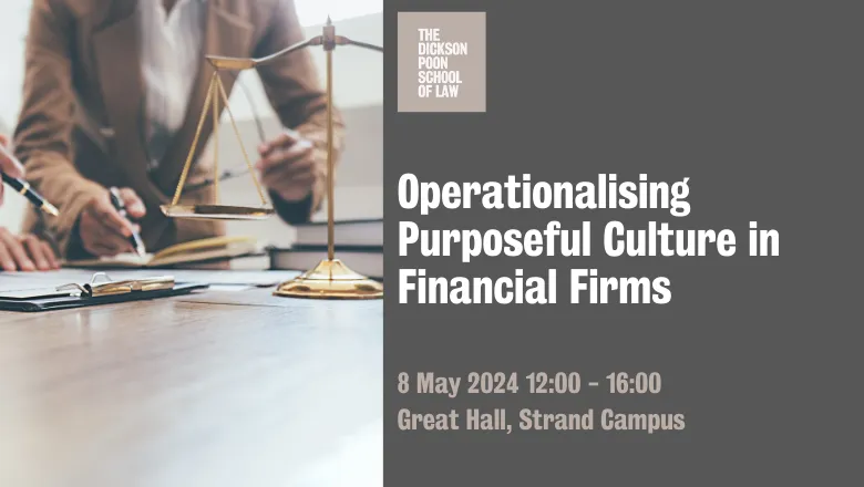 Operationalising Purposeful Culture in Financial Firms 