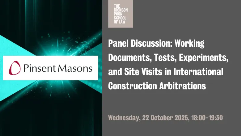 Pinsent Masons logo on event poster