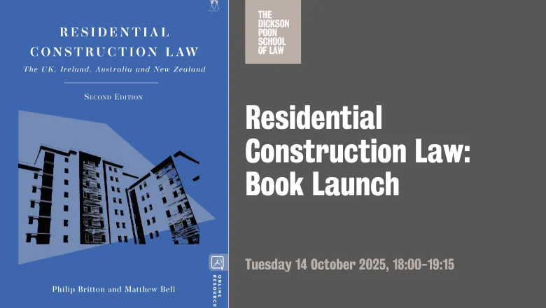 event poster with picture of blocks of flats