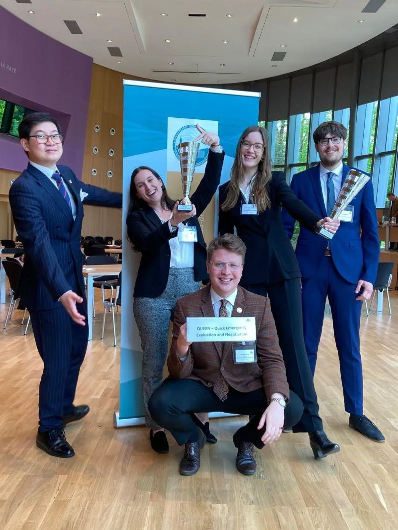 international day of crisis 2024 winners posing with their trophy