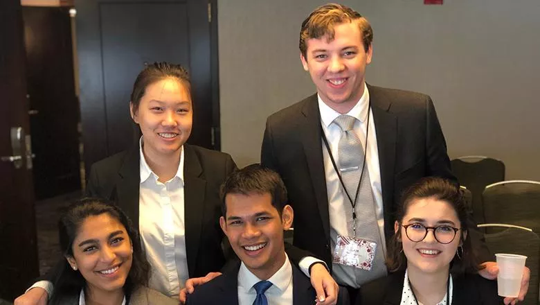 The King's team at the 2019 Jessup International Moot.