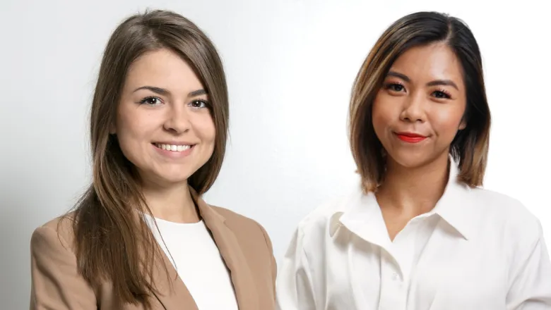 headshots of the two graduate prize winners, Renata Valnarova and Sherly Gunawan