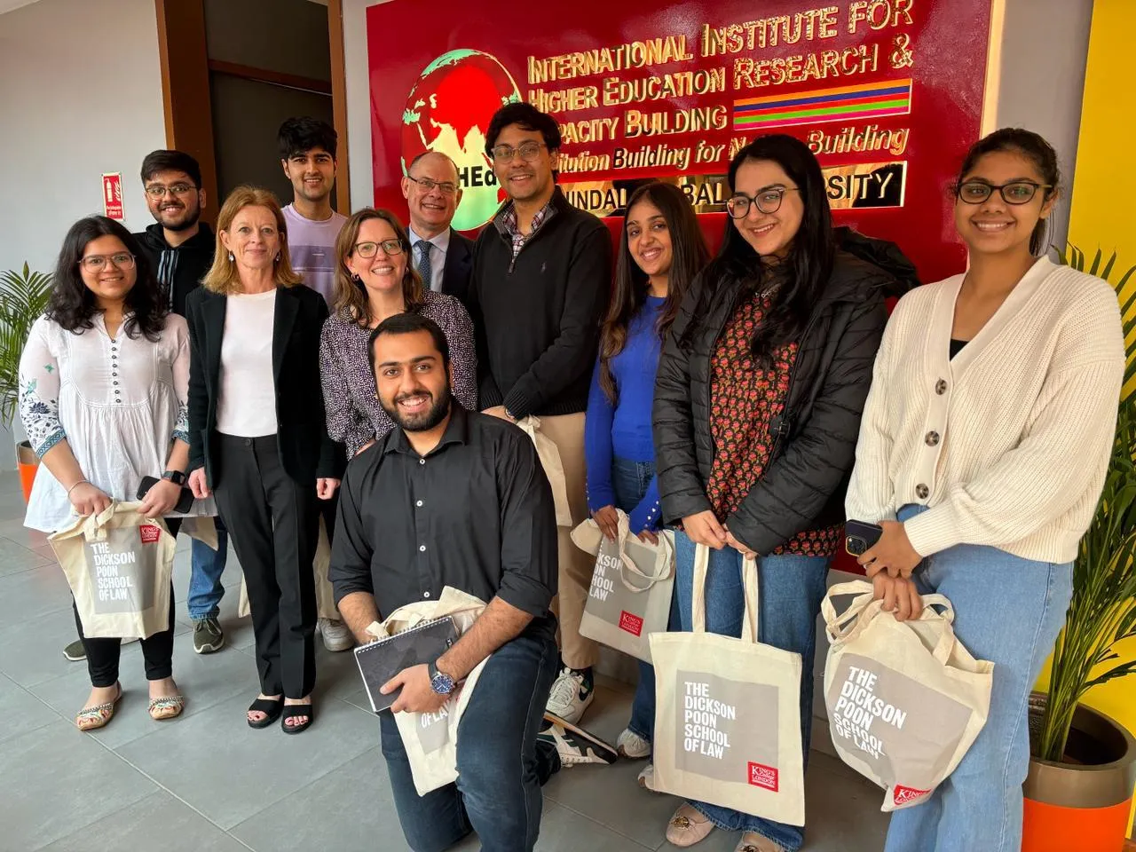 The Dickson Poon School of Law staff and students from O.P. Jindal Global University, who will be studying the LLM at the Law School next year