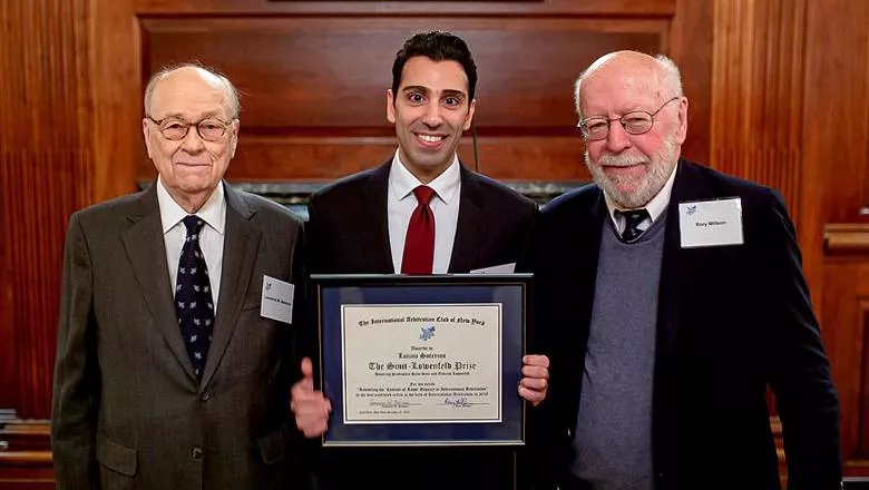 Soterios Loizou presented with the Smit-Lowenfeld Prize