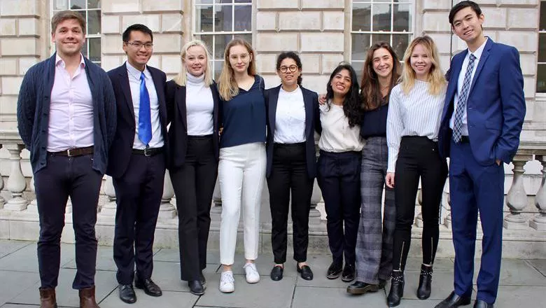 The 2020 'Willem C. Vis International Commercial Arbitration Moot' team and their coaches 