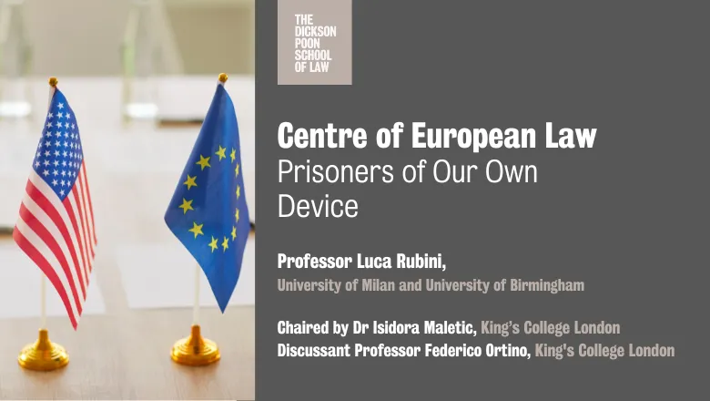 USA and European flags and event details