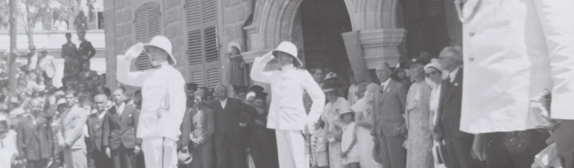 Photograph of a colonial ceremony