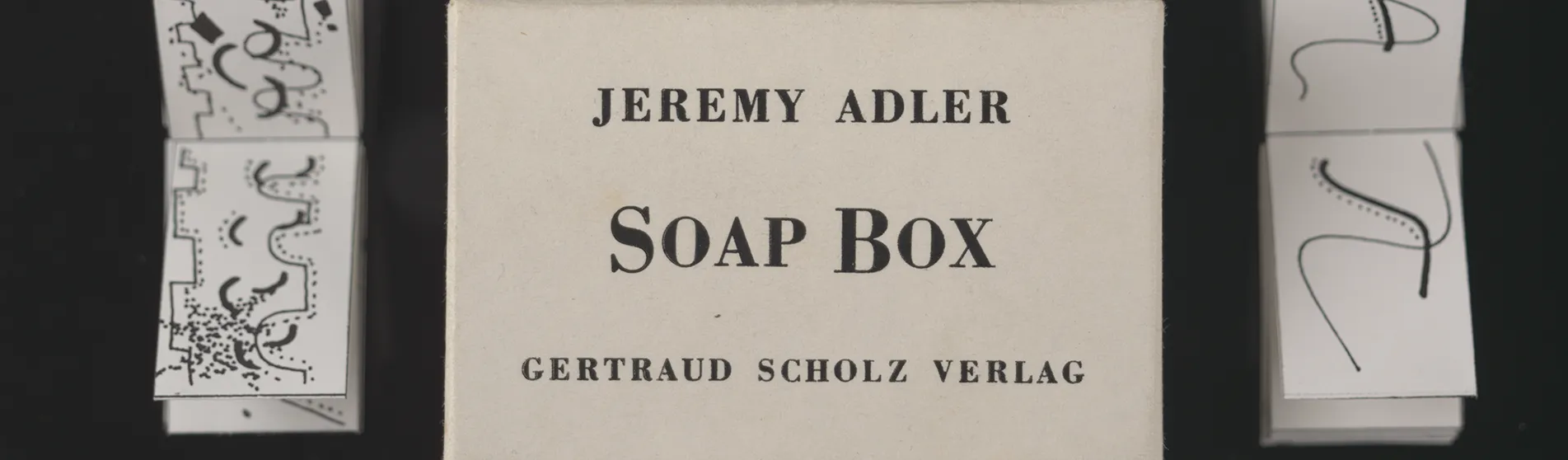 Concrete poetry artefacts, including a model soap box