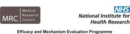 Logo for the partnership between the MRC and the NIHR EME programme