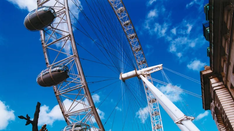 The London Eye photographed from below