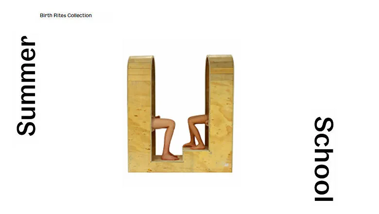 Leni Dothan, MOTHERCHILD machine n°7, wooden structure, mother, child, 02:21 one channel video loop, 2019, courtesy of the artist, Birth Rites Collection and Procreate Projects