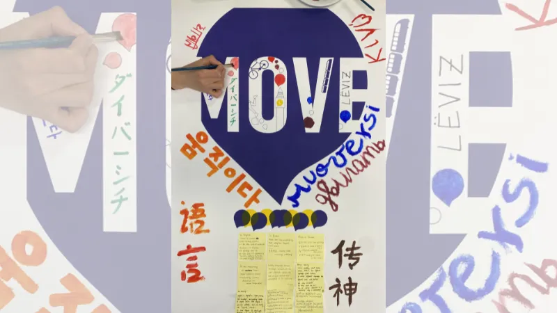 Art piece created by students at workshop
