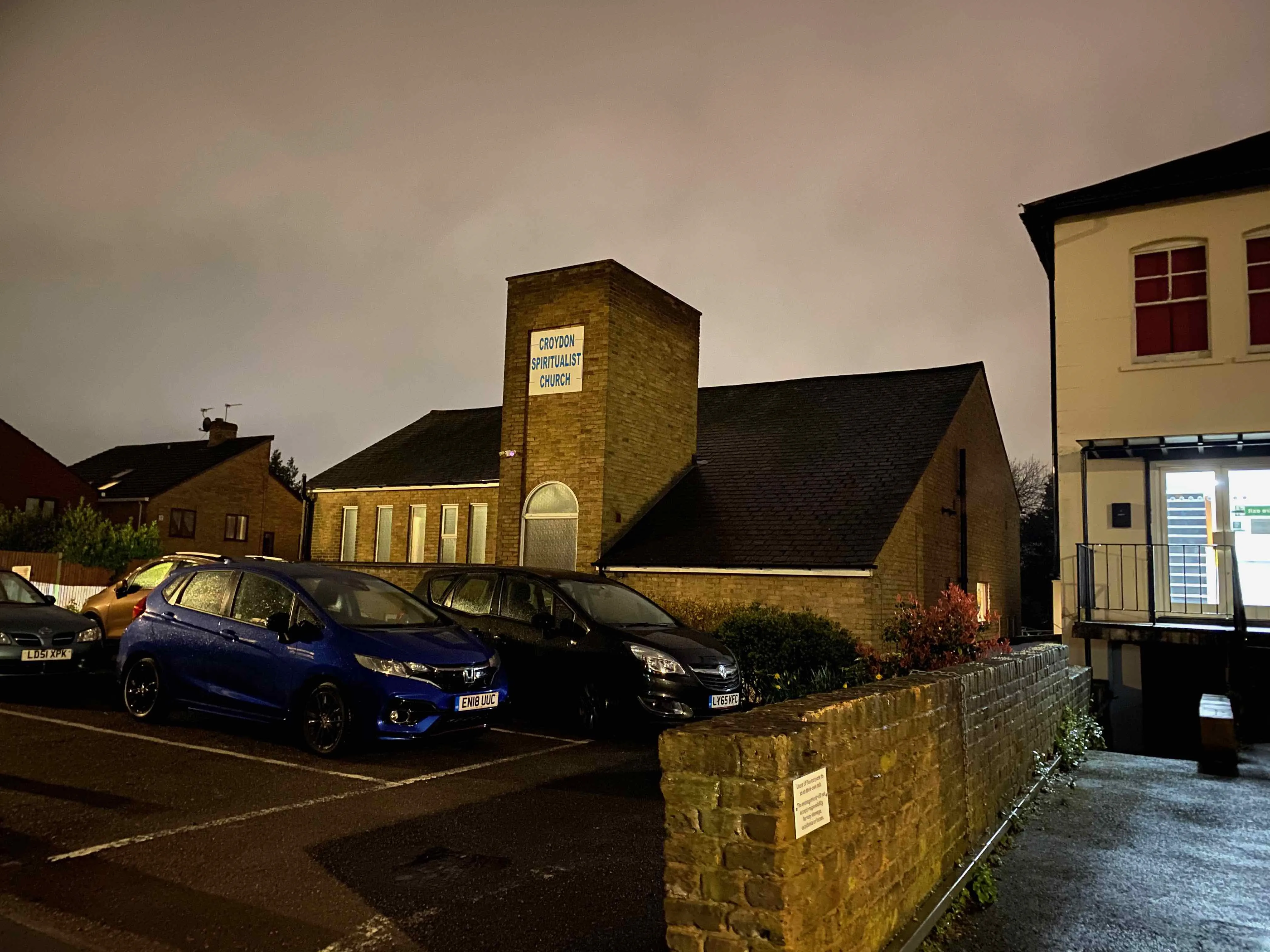 Exterior view of Croydon Spiritualist Church